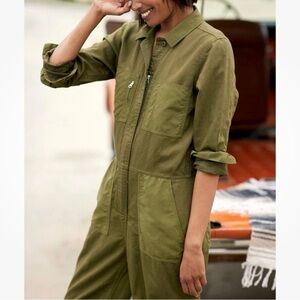 NWT Outerknown Station Jumpsuit Organic Linen Cotton Boiler Suit L